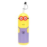 Tuelip Cute Cartoon Character Water Bottle with Straw 440 ml- (Purple)