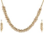 Classique Designer Jewellery Alloy Jewel Set(White)