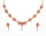 Classique Designer Jewellery Alloy Jewel Set(Pink)