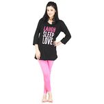 Nite Flite Womens Cotton Nightwear ,Black, Pink ,Xx-Large