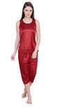 Claura Satin Stylish Capri and Top