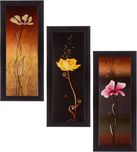 eCraftIndia Set of 3 Decorative Canvas Painting(16 inch x 7 inch)