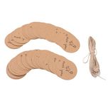 Imported 100pcs Thank you Bird Kraft Paper Tag Wedding Bonbonniere Gift Labels Round