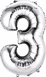 Grandshop Solid Three Number Foil Balloon 28