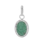 Astrology Paradise Silver Green jade Pendant
