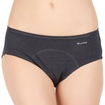 Lavos No Stain, Leak Resistant, Anti Microbial Bamboo and Cotton Reusable Period and Menstrual Panty - Gun Metal - Medium