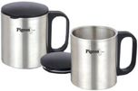 Pigeon Double Coffee Cup Stainless Steel Mug(180 ml, Pack of 2)