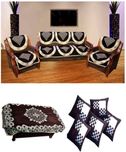 Ridhima Creations Cotton Sofa Cover(Dark Brown Pack of 16)