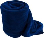 Saksham Plain Single Blanket Blue(Fleece Blanket)