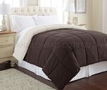 Ahmedabad Cotton Ultra-Plush Reversible Microfibre Double Comforter, Chocolate Brown and Ivory