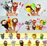 Velvet Finger Puppets, Animal Puppets set of 12 pcs with Tiger,Baby Education Puppet Play