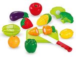 Sunshine Realistic Sliceable 12 Pcs Fruits and Vegetables Cutting Play Toy Set
