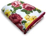 Bright Cotton Floral Single Dohar White Multicolor(AC Dohar, 1 Blanket)