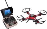 Toys Bhoomi Professional RC Quadcopter Drone with 2.0MP HD Camera & FPV Monitor LCD - 2.4Ghz 5.8G 6-Axis Headless Mode One Key Return(Red)