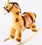 Baybee Unicorn Horse Large Wooden Rocker for Kids (Dark Chocolate)