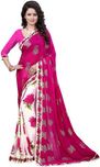 Bombey Velvat Fab Floral Print Fashion Georgette Saree(Pink)