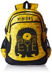 Minion Nylon Yellow and Black School Bag (Age group :8 yrs +)