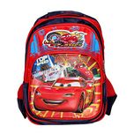 Belomoda Emboss Car Theme Printed Nylon School Bag - Red