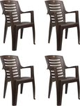 Cello Furniture Plastic Living Room Chair(Finish Color - Ice Brown)
