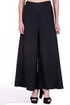 Deewa Black Crepe Solids Palazzo for Women
