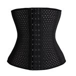 Generic 3x 13 Hooks Hollow Out Steel Boned Waist Training Corset Waist Cincher for Women - black, S