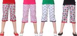 Sini Mini Capri For Girls Printed Cotton(Multicolor)