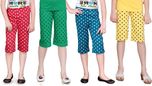 Sini Mini Capri For Girls Printed Cotton(Multicolor)