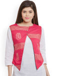 Bitterlime Pink Block Print Waistcoat