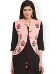 Bitterlime Pink Printed Waistcoat