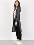 ether Charcoal Grey Longline Shrug