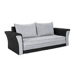 Bharat Lifestyle Leo Fabric Sofa Cum Bed (Black Grey)