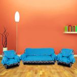 A.P HANDLOOM Jacquard Sofa Cover(Blue Pack of 12)