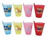 CSM combo of 8 straw sipper for kids - Assorted prints