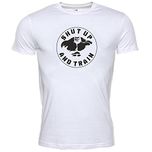 dk Bodybuilding Gym T Shirt Muscle Top Fitness MMA Workout Training (Hulk) - White (Medium)