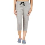 NOTYET byus Women Grey Melange Capri Pant With Pocket