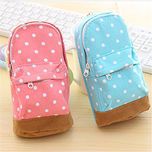 Generic Yellow : Cute Big Capacity Storage Organizer Bag Dot Polka Wallet School Pencil Case For Kids Girls Cosmetic Bag Pouch Free Shipping 3016
