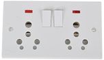 CPL 6/16A Dual Switch Socket With Ind - 240 V