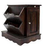 TimberTaste Clara Side Table (Lacquer Finish, Dark Walnut)