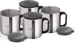 Pigeon Double Coffee Cup (Set of 2) Stainless Steel Mug(150 ml)