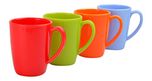 LIFEPLAST 4 Piece Oval microwave Safe Tea & Coffee Mugs