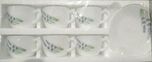 LaOpala Cup and Saucer Set of 6 Princess Shape Design ENGLISH LAVENDER