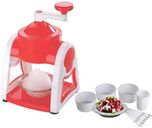 Italish Personal Use Manual Gola Maker with Slush Maker and Ice Crusher Chopper Chopper(Red)