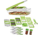Speedwell 20 in 1 Fruit & Vegetable Graters, Slicer, Chipser, Dicer, Cutter, Chopper (6 Forks Spoons & 2 Spice Jar) Chopper(Green)