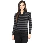 Hypernation Womens Cotton Long Sleeve Top (Hypw0516-L _Black _Large)