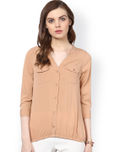 Harpa Beige Casual Shirt