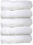 Vtex Cotton Bath Towel(Pack of 5, White)