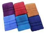 Bombay Dyeing 6 Piece Hand Towel Set- Blue, Brown, Maroon