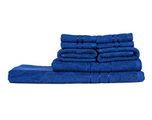 Towel Town Set of 8 Ecospun Towels ( 4FT + 2HT + 2BT ) Blue