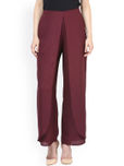 RARE Maroon Palazzo Relaxed Fit Trousers