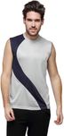 Campus Sutra Solid Men Round Neck Grey T-Shirt